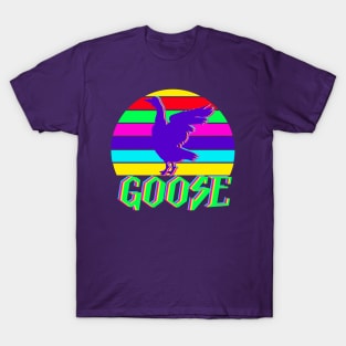 GOOSE 80s Neon Retro Vintage Sunset T-Shirt